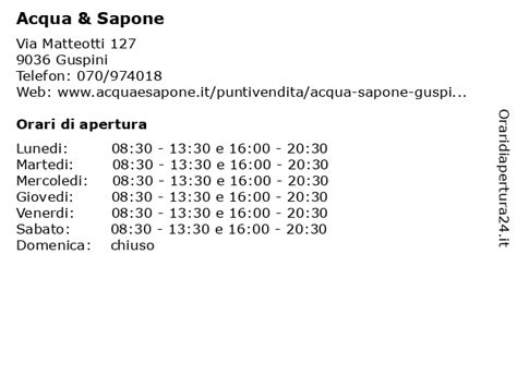 »Acqua & Sapone a Isernia (IS): Orari Apertura e Mappa.